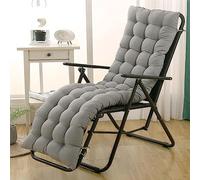 LTSRLL Cuscino per sedia a sdraio, 170 x 53 cm, morbido e antiscivolo, per giardino, patio, sedia a dondolo, cuscino spesso per sedia reclinabile con lacci