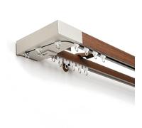 LTSRLL Doppio Binario per Tende Bastone per Tenda Montato A Parete Asta per Tende con Staffa, Rullo E Tappo Terminale, per Divisorio per Soggiorno, Camera da Letto(Color:E,Size:2.1m/6.9ft(1.05m*2))