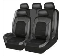 LTSRLL Set Coprisedili Auto per Kia Rio 2017-2023, Set Completo Copri-Sedile Anteriori e Posteriori Pelle PU Coprisedili Traspirante Accessori,B/Black-Gray
