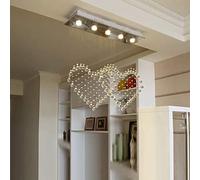 LTT Luce Pendente Rettangolo a Forma Di Cuore a Forma Di Cuore Caldo/Luce Bianca 3W * 3/5 Luci, 2 Taglie/Warm Light-80 * 20 * 80Cm