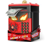 Ltteaoy Salvadanaio Bambini - Spider Salvadanaio Elettronico Cassaforte con Impronta Digitale e Codice, Regalo Gioco Educativo Bambini 3 4 5 6 7 8 10 12 Anni