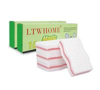 LTWHOME Cuty Rosa interstrato Magico di Pulizia Tipo Spugna ad Alta densità della melamina Schiuma 3.93 "X 2.36" X 1" (Confezione da 20)