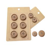 LTWHOME INOTIONSTYLE ATCK00002K - Set di bottoni riciclati ecologici, 20/25 mm, 4 fori, per maglioni, colore marrone, 16 pezzi