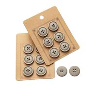LTWHOME INOTIONSTYLE - Set di bottoni riciclati ecologici, 15 mm/24 L, 4 fori, per maglioni, 24 pezzi, colore grigio, APDTK00002FK