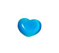 LTYKNGH Pietre Decorative per Acquari 3 Pezzi di Cristallo Rolling Stone Arcobaleno Colore Cuore Campione Cymophane Acquario Serbatoio Pesce Decorazioni for la casa minerali(Sky-Blue)