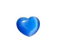 LTYKNGH Pietre Decorative per Acquari 3 Pezzi di Cristallo Rolling Stone Arcobaleno Colore Cuore Campione Cymophane Acquario Serbatoio Pesce Decorazioni for la casa minerali(Light-Blue)
