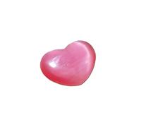 LTYKNGH Pietre Decorative per Acquari 3 Pezzi di Cristallo Rolling Stone Arcobaleno Colore Cuore Campione Cymophane Acquario Serbatoio Pesce Decorazioni for la casa minerali(Pink)