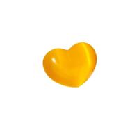 LTYKNGH Pietre Decorative per Acquari 3 Pezzi di Cristallo Rolling Stone Arcobaleno Colore Cuore Campione Cymophane Acquario Serbatoio Pesce Decorazioni for la casa minerali(Dark-Yellow)