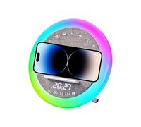 lu-ci Notturne Altoparlante blue tooth - Altoparlante Wireless, Lampada Da Comodino Atmosfera Luce Notturna Lampada Da Tavolo A LED Dimmerabile Per La Casa, Supporto Per Telefono Multifunzione