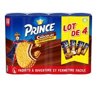 Lu Prince biscotti ripieni, sapore, cioccolato, grano intero, 4 x 300 g