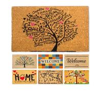 LUA VIKA Zerbino ingresso esterno cocco - Albero - 40x70 cm - tappeto ingresso esterno casa - zerbino cocco - zerbini moderni e originali