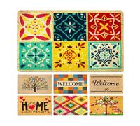 LUA VIKA Zerbino ingresso esterno cocco - Arte - 40x70 cm - tappeto ingresso esterno casa - zerbino cocco - zerbini moderni e originali