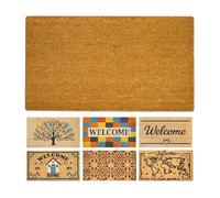 LUA VIKA Zerbino ingresso esterno cocco - Liscio - 40x70 cm - tappeto ingresso esterno casa - zerbino cocco - zerbini moderni e originali