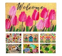 LUA VIKA Zerbino ingresso esterno cocco - Tulipani - 40x70 cm - tappeto ingresso esterno casa - zerbino cocco - zerbini moderni e originali