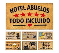 LUA VIKA Zerbino ingresso esterno simpatico, tappeto ingresso interno, zerbino cocco, zerbini per ingresso esterno divertenti 40x70x1,5 cm, Abuelos