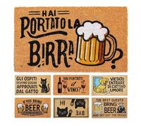 LUA VIKA Zerbino ingresso esterno simpatico, tappeto ingresso interno, zerbino cocco, zerbini per ingresso esterno divertenti 40x70x1,5 cm, Hai portato la birra