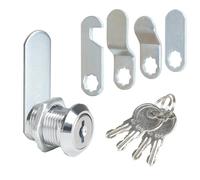 Luabue Serratura Cassetta Postale 20 mm Serratura per Cassetta Delle Lettere con 4 Chiavi e 5 Diverse Linguette di Dhiusura Serratura a Leva Serratura per Mobili Armadio Porte Cassetti (20mm)