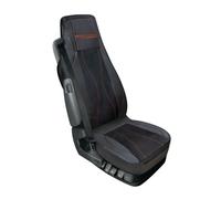 Coprisedile singolo fodera in similpelle nero/rosso per camion