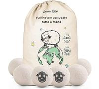 Luana Rose Palline per Asciugatrice - L'ammorbidente Naturale in 100% Lana di Pecora - Gomitoli per Asciugatrice XXL per Piumini - Palline per Bucato - Piumino-XXL - Palline di Feltro - Set di 6
