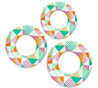 Lubbi 3pcs Anello di nuoto gonfiabile,Motivo a righe,Multi-formato,2pcs Braccioli di Sicurezza per bambini,Salvagente Bambini,Swim Ring,Spiaggia Per Estiva, Feste In Piscina,per Bambini Adulti