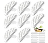 LUBERDUSH Confezione da 8 filtri per fontane d'acqua per gatti e 10 spugne filtranti di ricambio, compatibili con fontana automatica per animali domestici Uahpet da 2 l, confezione da 18