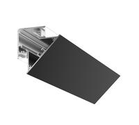 LUBIANA D 3M - PROFILO LINEARE E DIFFUSORE PER PARETE/SOFFITTO MT 3 NERO OPACO