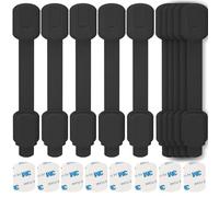 Lubibi 10 Pezzi Blocca Cassetti per Bambini,chiudi cassetti bambini,per Armadietto, Armadio, Frigorifero,Cassetto,Finestre,Chiusure Sicurezza Bambini con 3M Adesivo Nessun Trapano Necessario-nero
