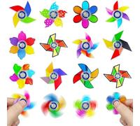 Lubibi 12 Pezzi Mini Giochi Fidget Spinner, Novità E Mulini A Vento Colorati Trottola Finger Hand Spinner, Sacchetti Per Feste Per Bambini,Premi Per La Classe, Riempitivi Per Sacchetti Per Sacchetti