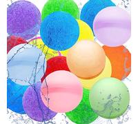 Lubibi 18 Palline d'Acqua Riutilizzabili,Set Palline d'Acqua Peluche,Palloncini Gavettoni Acqua Riempimento Rapido,Colorato Bombe Dacqua Palloncini,Giochi di spiaggia in piscina,bambini,adulti