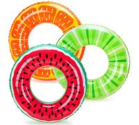 Lubibi 3 Pezzi Salvagente Gonfiabile,90 CM Anello da nuoto,Swim Ring kiwi arancia Giocattoli estivi da Piscina per Piscina Festa Vacanza Decorazione per Bambini Adulti per Spiaggia o Piscina
