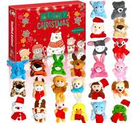 Lubibi Calendario Dell'Avvento 2024, con 24 Carino Peluche, Calendario Del Conto Alla Rovescia Dell'Avvento, Decorazioni Natalizie, Compleanno Natale, Regali Creativi a Sorpresa Per Bambini e Bambine
