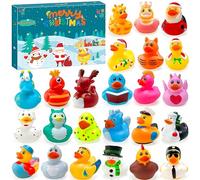 Lubibi Calendario Dell'Avvento 2025,24 Pezzi Giocattoli Paperelle di Gomma, Anatre Calendario Dell'Avvento,Papere Di Gomma Creativi,Piccola Anatra Gialla,Regali Per Bambini,Regali Idee Giochi Bambini