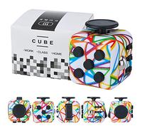 Lubibi Cubo Antistress Arcobaleno Fidget Toy Giocattolo per Le Dita Cube Anti-Stress Ansia Relief Giocattoli con 6 Diverse funzioni Passare Il Tempo Ufficio in Aula Regalo per Adulti e Bambini ADHD