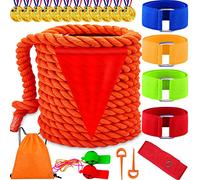 Lubibi Gioco di Corda per tiro alla Fune,6M Gioco di Corda per Tiro alla Fune,Giochi all'aperto per Bambini Adulti,Tug of War,medaglie per Giochi di Compleanno Famiglia Feste Set di Giochi da Esterno