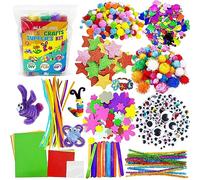Lubibi Lavoretti Creativi per Bambini,DIY Creativo Giochi Art Craft Set, Contiene occhi contorti, bastoncini colorati, piume, paillettes, pompon scintillanti