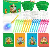 Lubibi Penna Invisibile e Taccuino bambini,16set animale Gadget,Bomboniere,Giocattoli Pignatta,Penna segreta,Regalini Fine Festa ragazzo