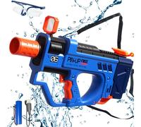 Lubibi Set pistole ad acqua elettriche, pistola con occhiali per bambini, 25 FT, 800 ml grande capacità, giocattoli combattimento acquatico