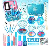 Lubibi Set trucco per bambini 25 Pezzi Sicuro e lavabile Kit di Cosmetici Veri per Bambini con Borsa per cosmetici Regalo di Compleanno di Natale Giocattolo per Ragazze età 456789 10