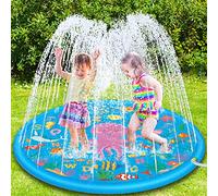 Lubibi Tappetino Gioco d'Acqua per Bambini, 67in/170cm Spruzzi e Splash Tappeto Gioco d'Acqua da Outdoor Estivi Giardino Portatili per Ragazzi e Ragazze,Splash Pad d'Acqua Giocattoli(Alfabeto)