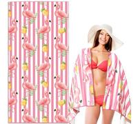 Lubibi Telo mare microfibra,Asciugamano da spiaggia,coperta da Spiaggia,asciugatura rapida,Leggero e Portatile,Telo mare Grande,80x160cm,per Spiaggia,Viaggi,Campeggio,Piscina,Fitness,Yoga(pompelmo)