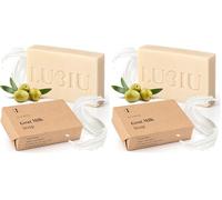 lubiu Sapone Latte di Capra - 100 g Sapone Naturale Artigianale - Usare Come Saponetta Corpo, Mani e Saponetta Viso - Saponette Profumate Regalo - Goat Milk Soap (Confezione da 2)