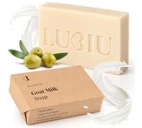 lubiu Sapone Latte di Capra - 100 g Sapone Naturale Artigianale - Usare Come Saponetta Corpo, Mani e Saponetta Viso - Saponette Profumate Regalo - Goat Milk Soap