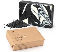 lubiu Sapone Nero al Carbone Attivo - 100g Sapone Antibatterico Profumato - Come Saponetta Corpo e Mani per una Pulizia Approfondita - Saponette Naturali Bio0