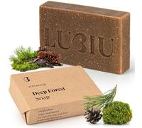 lubiu Saponetta Naturale per Uomo alla Foresta 100g - Sapone Solido Corpo, Viso, Mani, Barba e Capelli - Sapone Artigianale Naturale - Saponette Profumate Regalo - Bagnoschiuma Solido