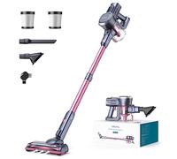 Lubluelu Aspirapolvere senza Fili 25000Pa 220W, Scopa Elettrica senza Fili Aspirapolvere Potente 25V/50Min Batteria Rimovibile Aspiratore senza Sacco Leggero per Pavimenti Tappeti (Rosa)