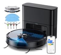 Lubluelu Robot Aspirapolvere Lavapavimenti con Mappatura 4000Pa, 2.5L Stazione Autosvuotante, Robot Aspirapolvere con Stazione di Svuotamento Automatico, Laser 360°, 5 Piani, WiFi/APP/Alexa Control