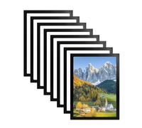 LUBOXIN 8 Pezzi A4 Cornici Magnetiche Autoadesiva, Espositore per Foglio A4, Cornice Adesiva per Pareti, Cornice Magnetica Nera, per Pittura con Diamanti, Foto, Certificato, Poster e Documenti