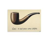 LUBOYANG Poster artistico con stampa artistica su tela di Ceci N'est Pas Une Pipe di Rene Magritte; senza cornice; 20 x 30 cm