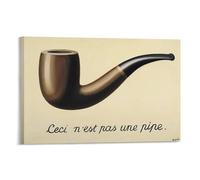 LUBOYANG Poster artistico con stampa su tela di Ceci N'est Pas Une Pipe di Rene Magritte, poster decorativo da parete, cornice, 20 x 30 cm
