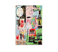 LUBOYANG Poster su tela di Jean Michel Basquiat, stampa artistica da parete in italiano, pittura decorativa, senza cornice, 20 x 30 cm
